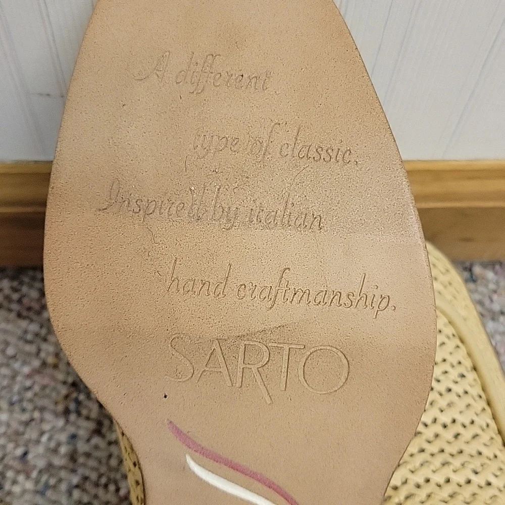 Sarto Woven Slip-On Loafer in Tan Women's 6.5 Office Business School